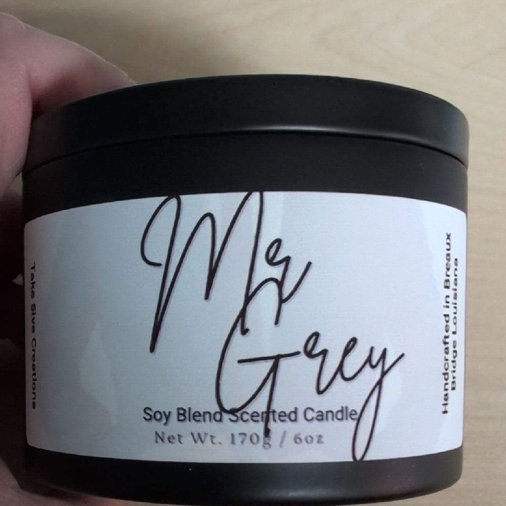 Mr Grey Soy Blend Scented Candle - Black